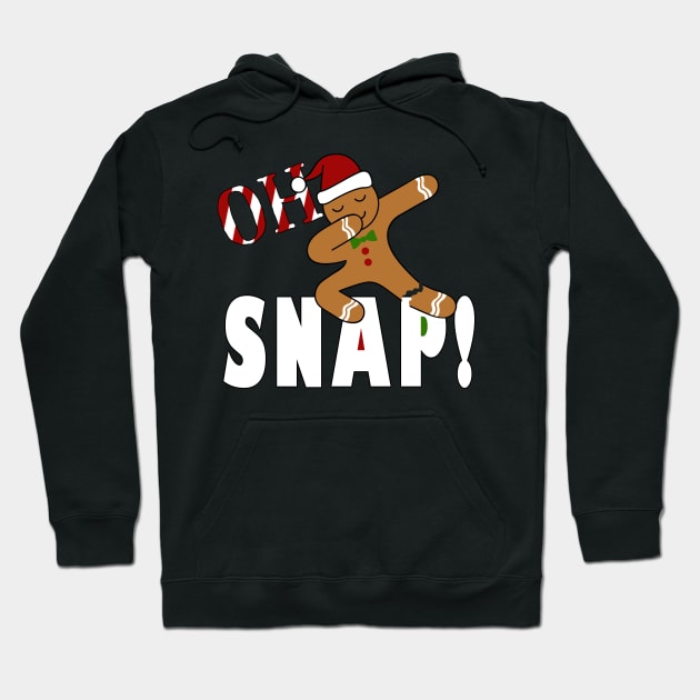 Oh Snap Dabbing Gingerbread Man Broken Leg Hoodie by TLSDesigns